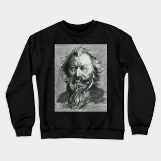 Johannes Brahms - charcoal portrait Crewneck Sweatshirt